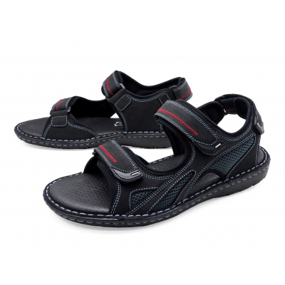 Men Sandals SKA-19 Black Nubuck (Oiled)
